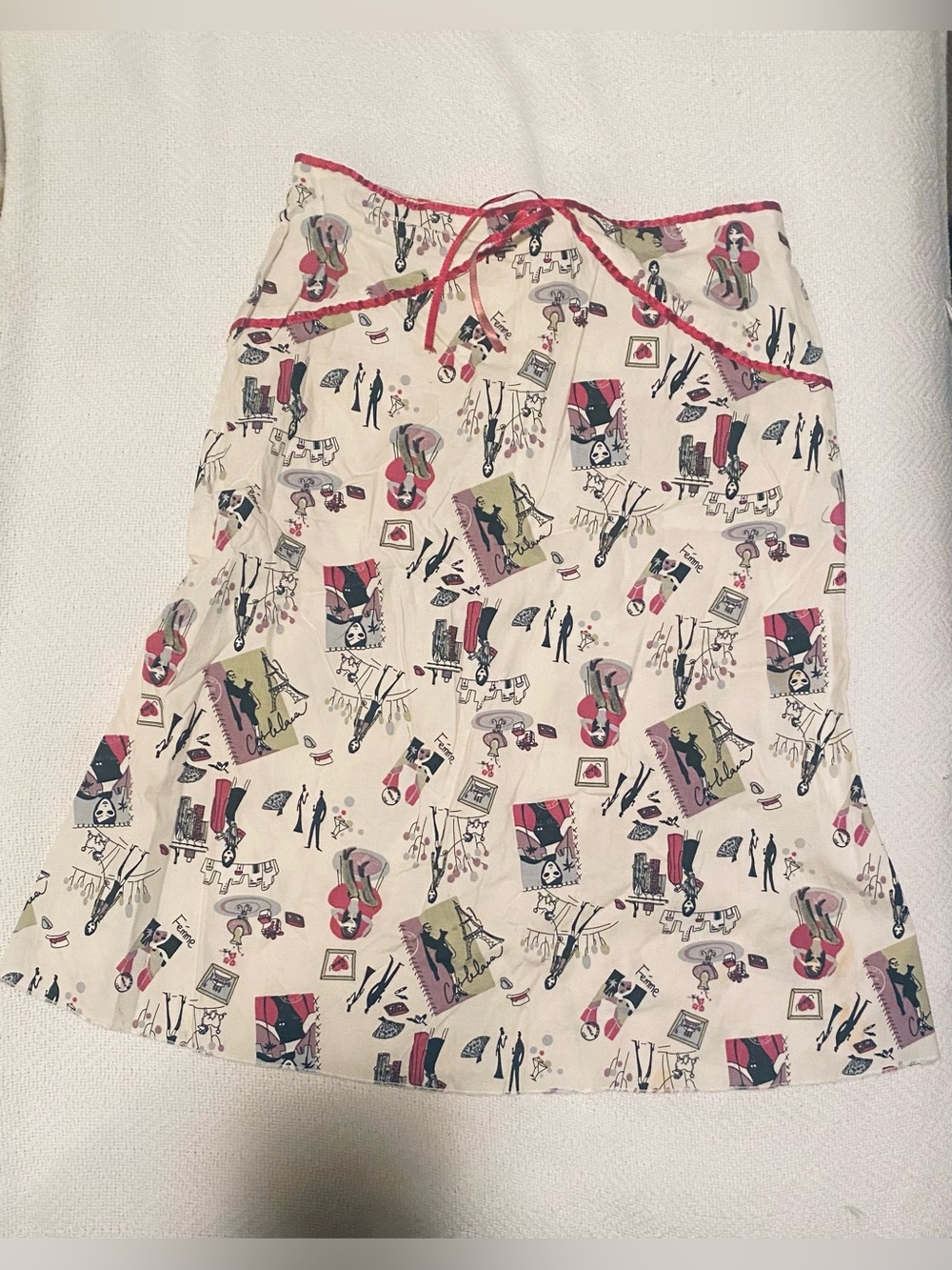 Vintage Cotton A-Line Skirt one of a kind - Picture 3 of 6